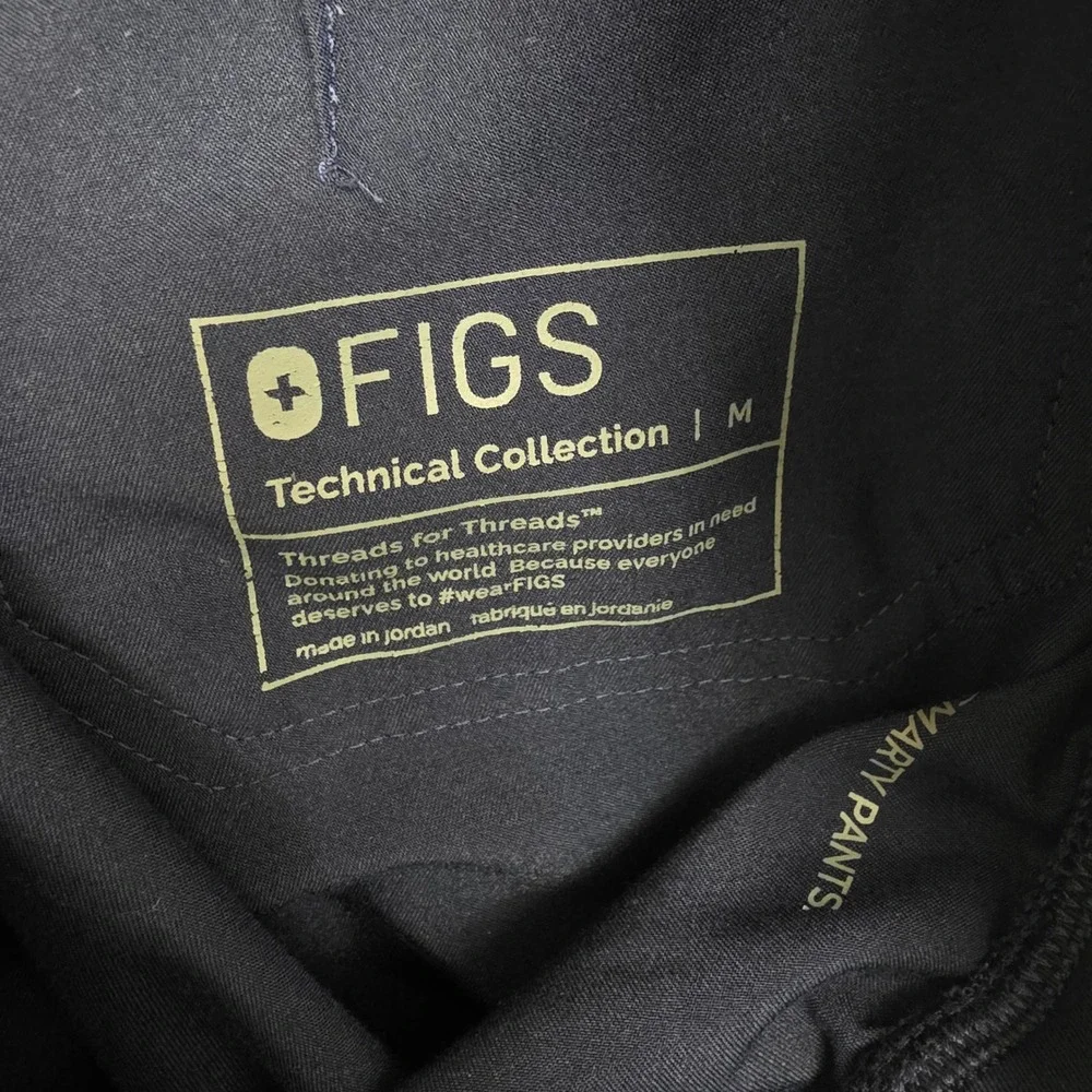 FIGS Technical Collection Navy Blue HW Livingston Scrub Pants Mens Medium